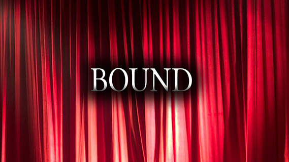 A hanging red stage curtain, like in an old playhouse.